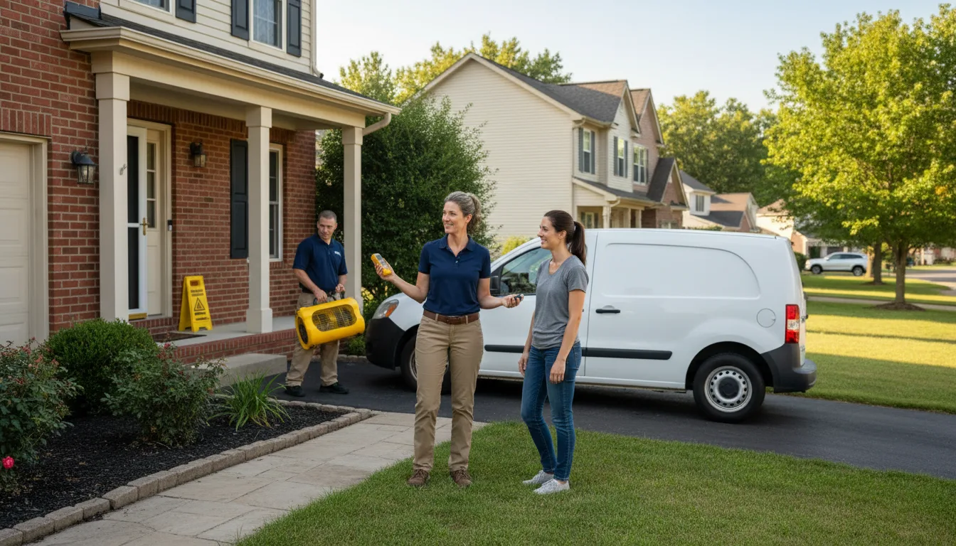 Residential water damage restoration in Hartsburg, MO